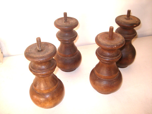 Piedi antichi legno noce - 4,